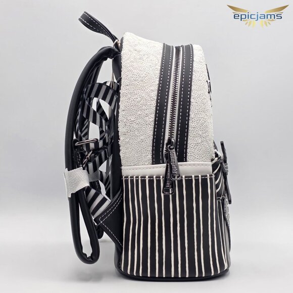 Loungefly Disney The Nightmare Before Christmas Jack Skellington Sequin Backpack - Picture 4 of 7